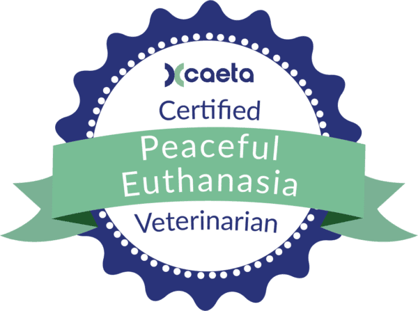 CAETA certified euthanasia veterinarian badge